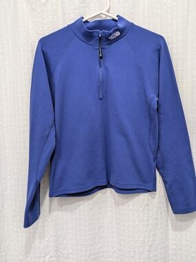 The North Face Woman's Purple Blue Quarter-Zip Fleece Pullover Medium